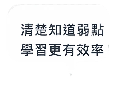 清楚知道弱點，學習更有效率