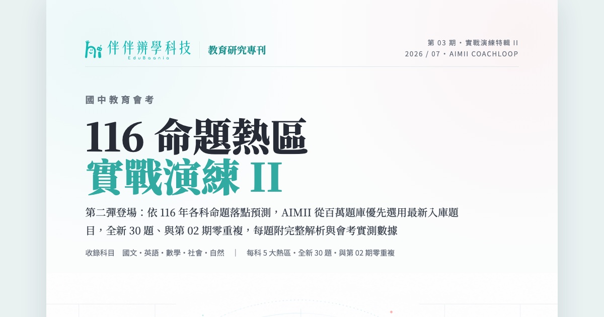 第 03 期封面：116 命題熱區實戰演練 II